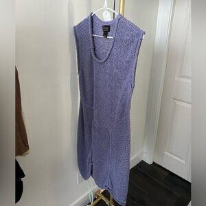 Purple Open Knit Summer Dress - Vintage